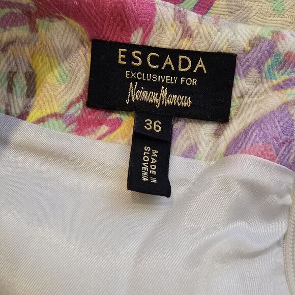 Escada Dress Womens Small Sheath Paisley Dress Neiman Marcus Luxury Designer 36 - Picture 11 of 14